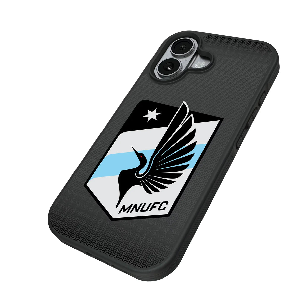 Minnesota United FC Linen iPhone Bump Phone Case for Apple iPhone - Isometric View#Device_iPhone 17
