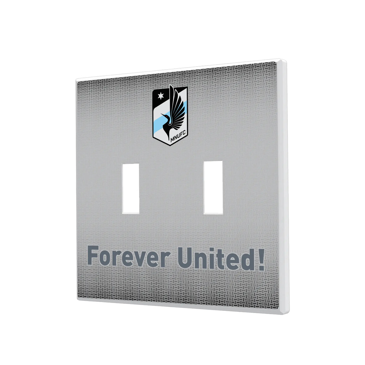 Minnesota United FC Linen Hidden-Screw Light Switch Plate#Style_Double Toggle