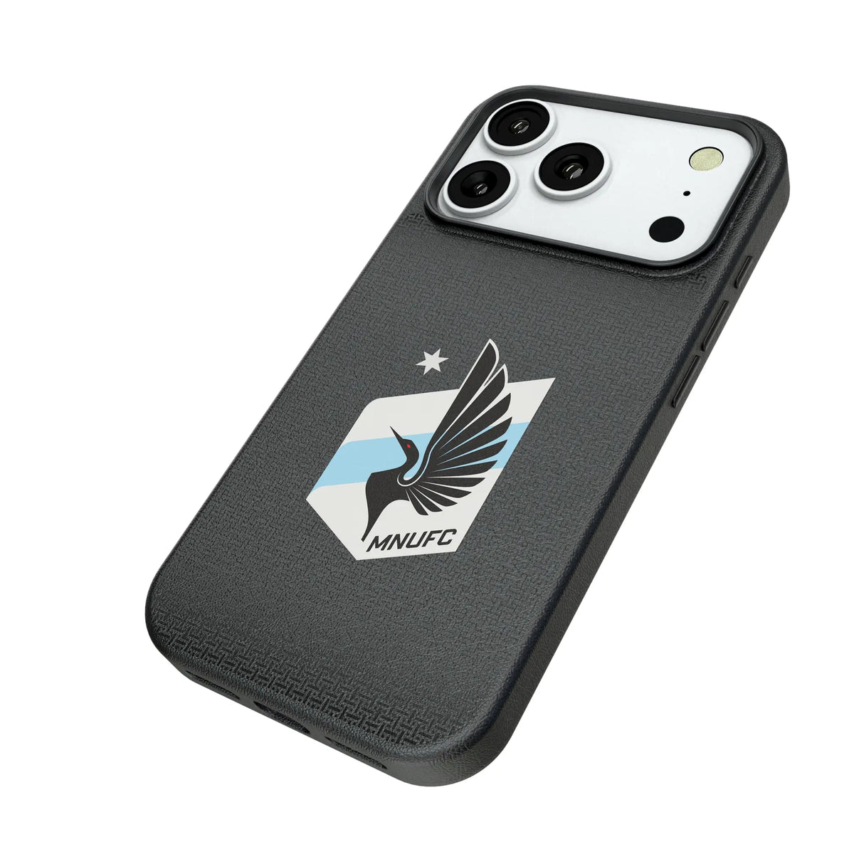 Minnesota United FC Linen iPhone MagSafe Compatible Phone Case for Apple iPhone - Isometric View#Device_iPhone 18 Pro