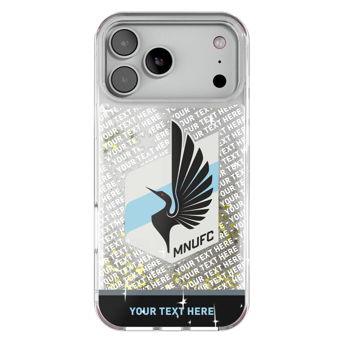 Minnesota United FC Personalized EndZone Plus Glitter Phone Case for Apple iPhone