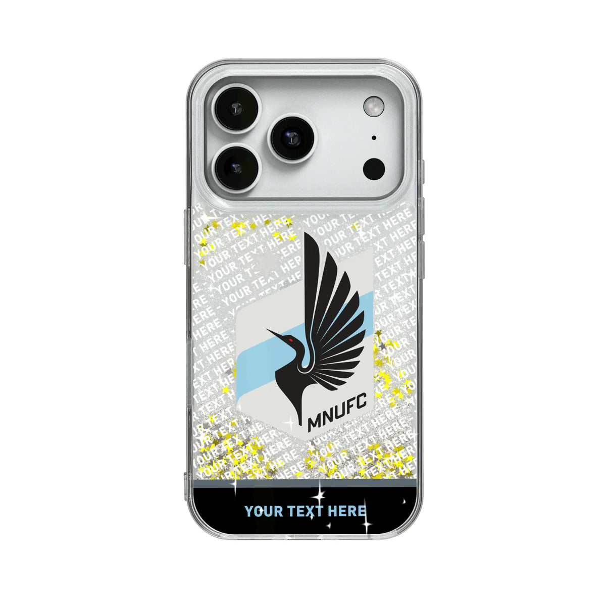 Minnesota United FC Personalized EndZone Plus Glitter Phone Case for Apple iPhone