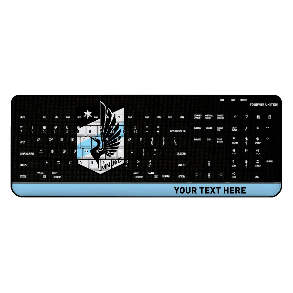 Minnesota United FC Personalized Endzone Solid Wireless USB Keyboard