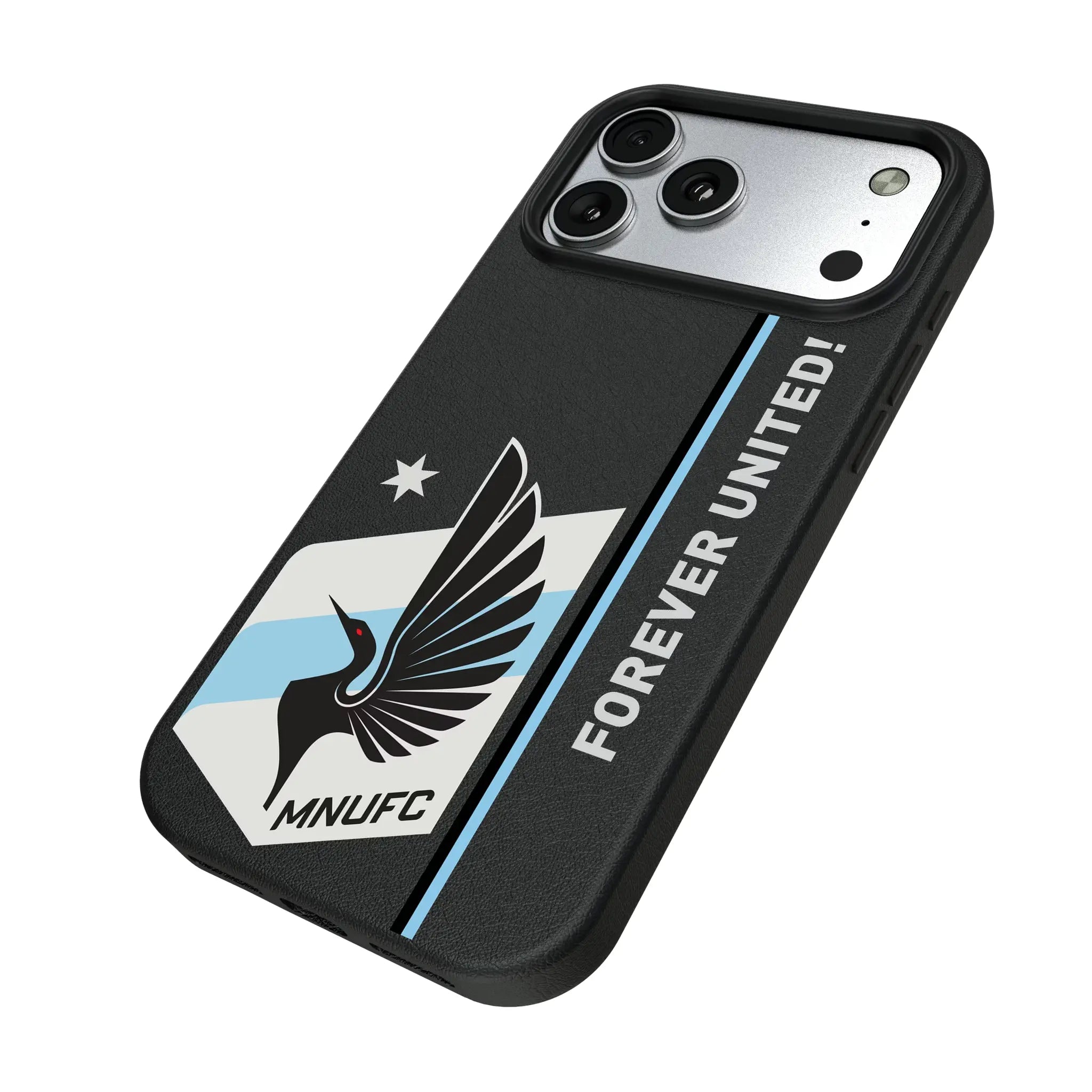 Minnesota United FC Sidebar iPhone MagSafe Compatible Phone Case for Apple iPhone - Isometric View#Device_iPhone 17 Pro Max