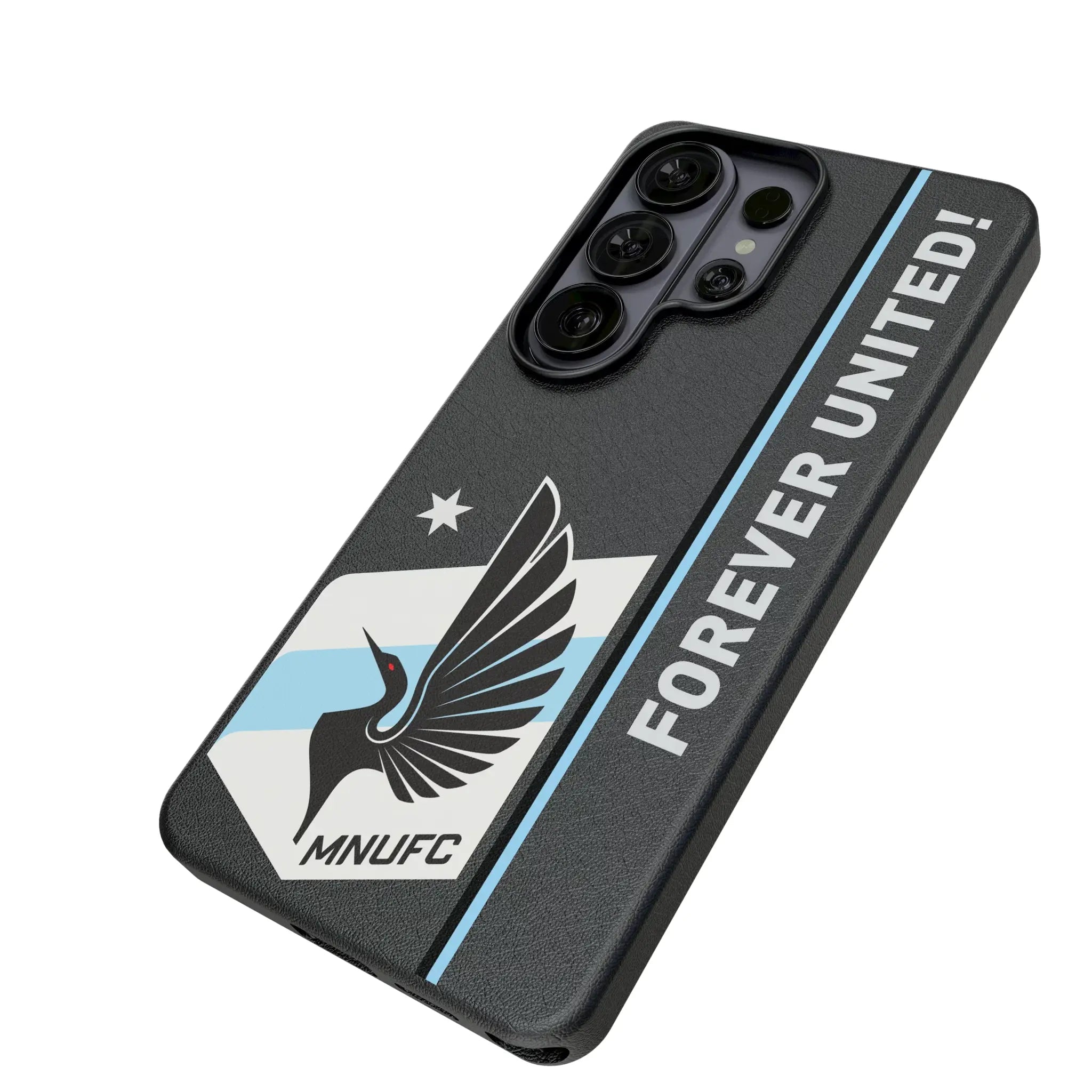 Minnesota United FC Sidebar Galaxy MagSafe Compatible Phone Case for Samsung Galaxy - Isometric View#Device_Galaxy S26 Ultra