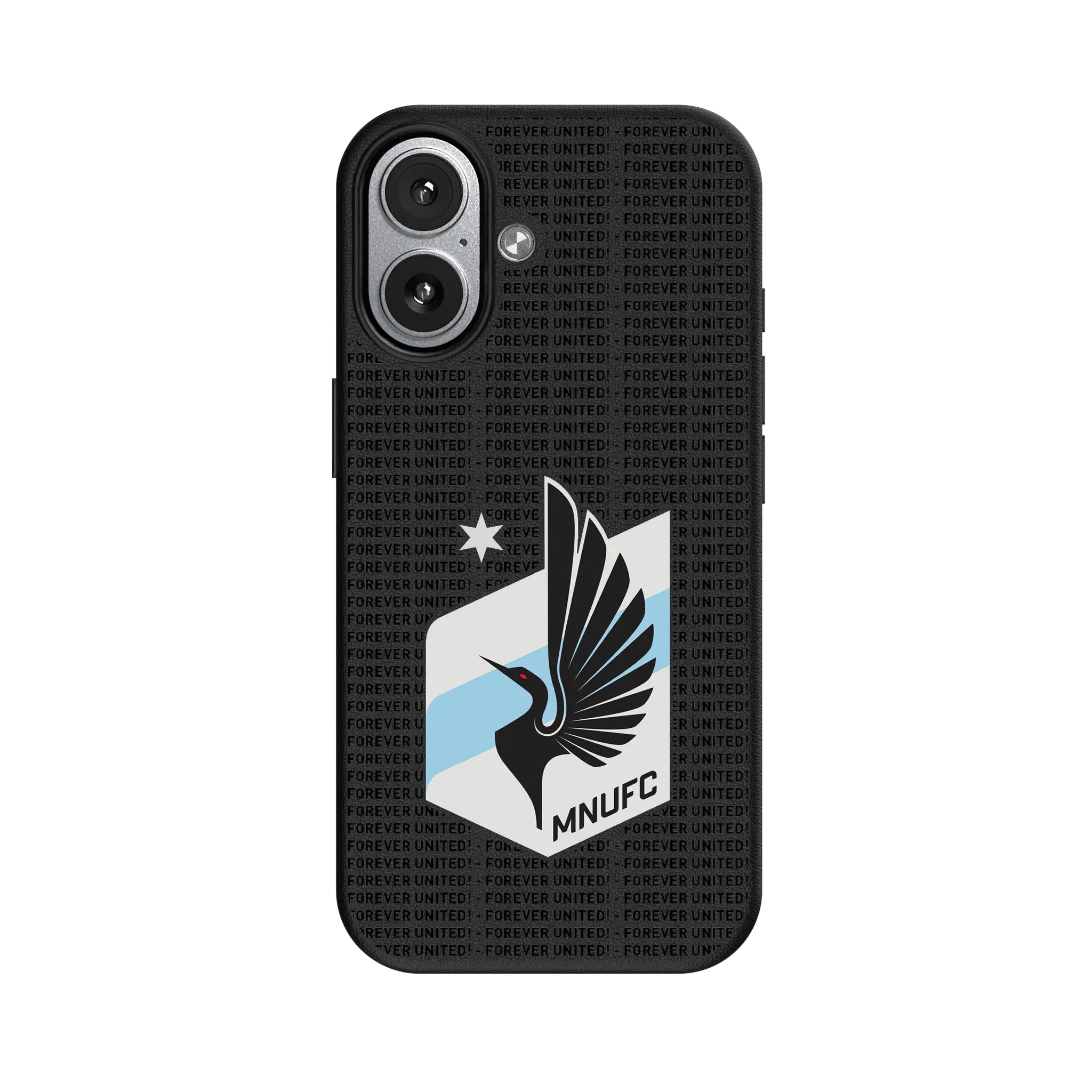 Minnesota United FC Text Backdrop iPhone MagSafe Compatible Phone Case for Apple iPhone#Device_iPhone 17