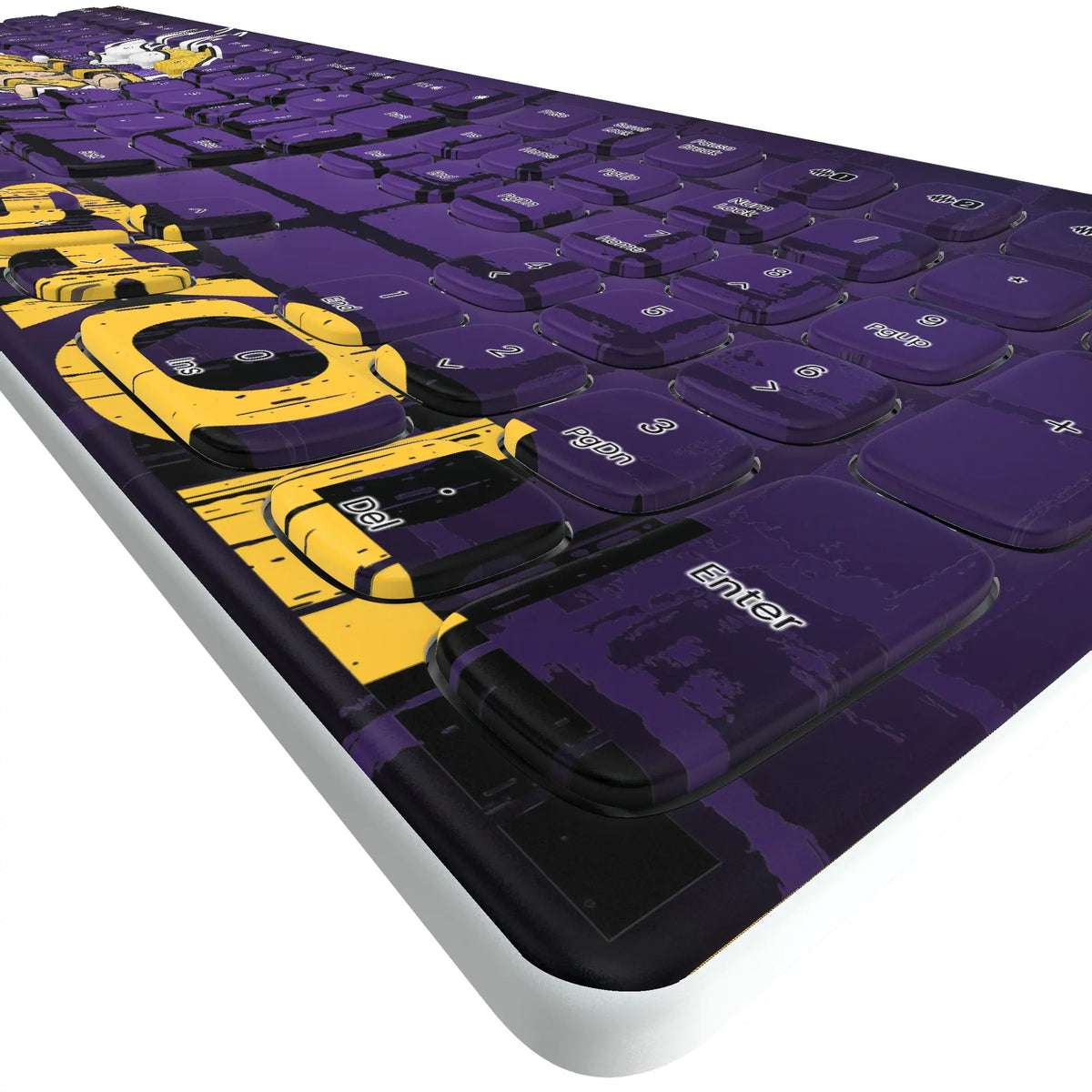 Minnesota Vikings Brick KKB605 Curved Wireless Keyboard - Detail