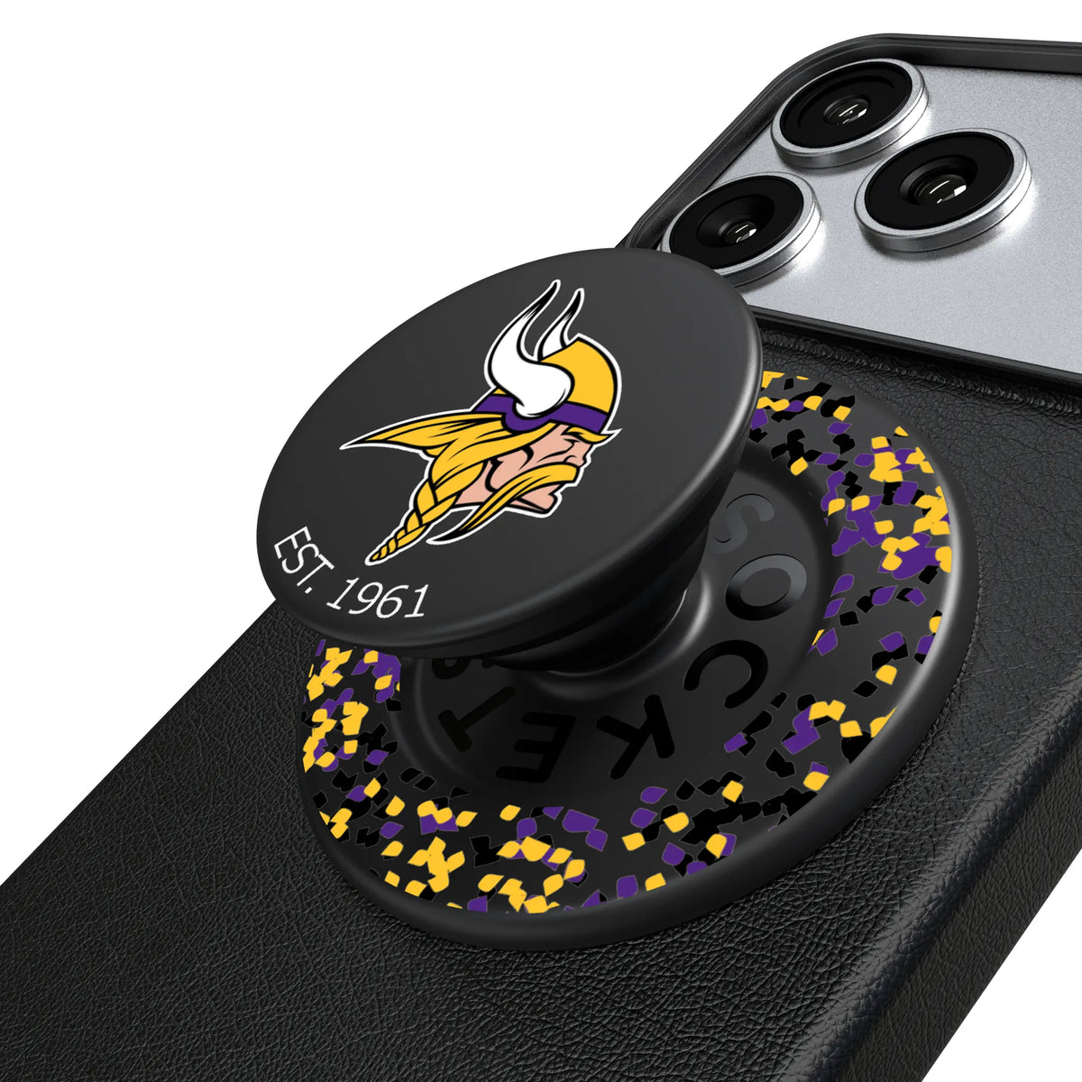 Minnesota Vikings Confetti Popsockets Round Magnetic