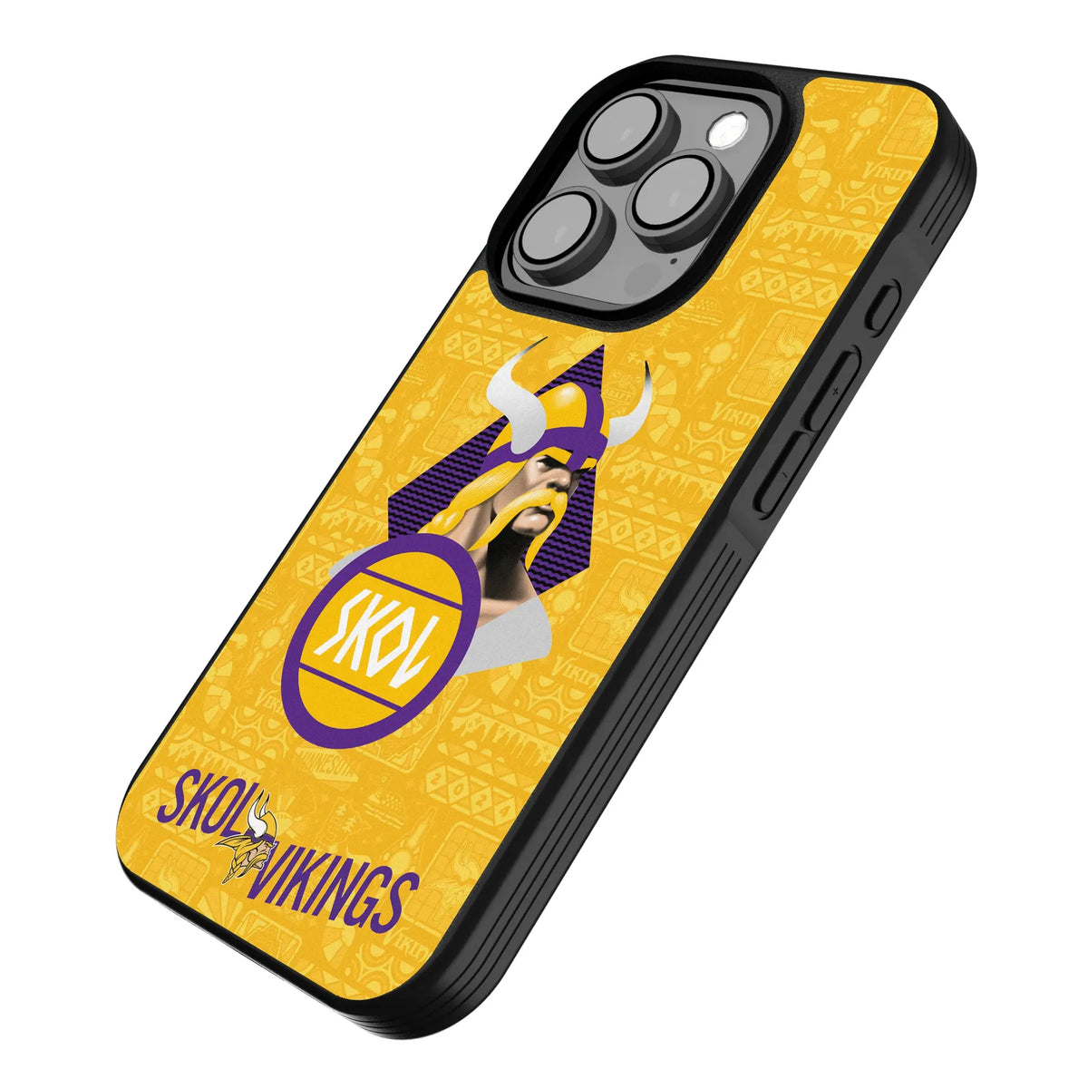 Minnesota Vikings Deco iPhone Bump Phone Case for Apple iPhone - Isometric View