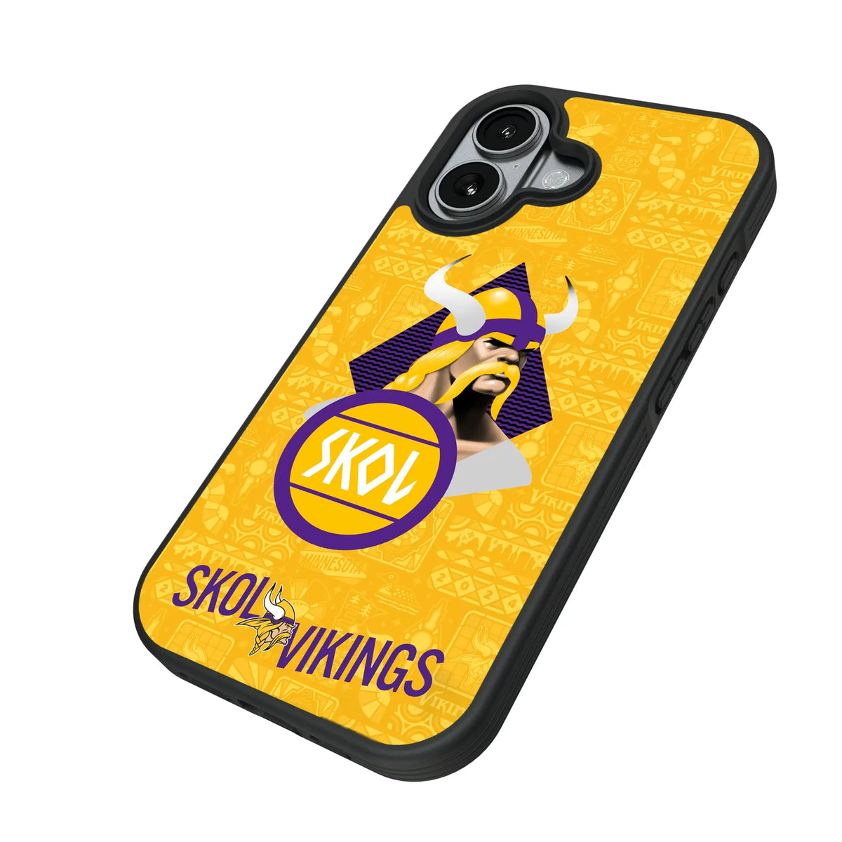 Minnesota Vikings Deco iPhone Bump Phone Case for Apple iPhone - Isometric View#Device_iPhone 17