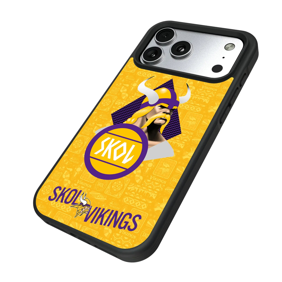 Minnesota Vikings Deco iPhone Bump Phone Case for Apple iPhone - Isometric View#Device_iPhone 17 Pro Max