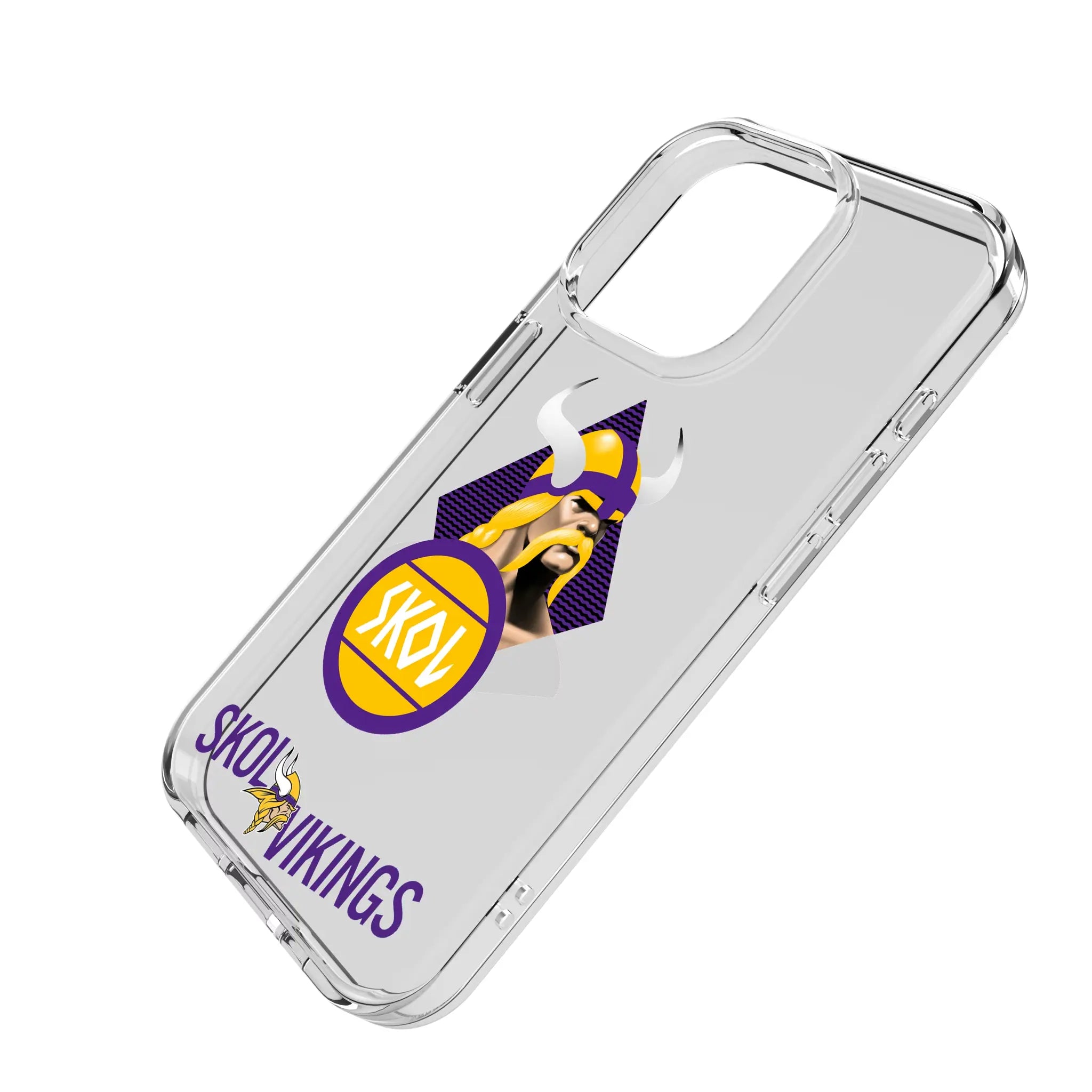Minnesota Vikings Deco iPhone Clear Phone Case for Apple iPhone - Isometric View