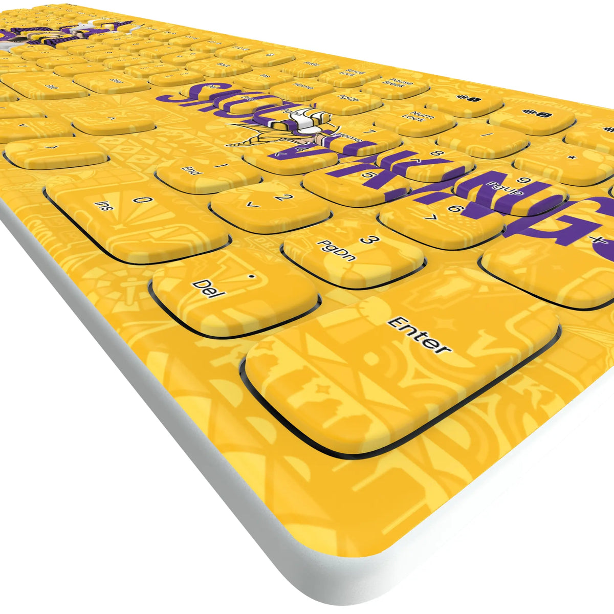 Minnesota Vikings Deco KKB605 Curved Wireless Keyboard - Detail