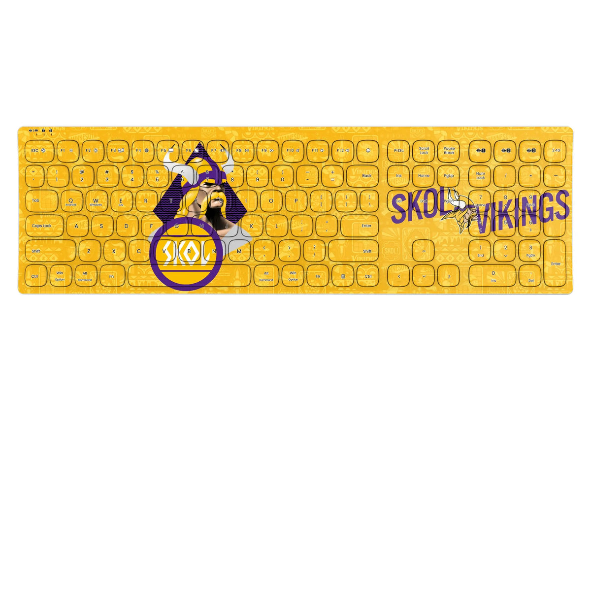 Minnesota Vikings Deco KKB605 Curved Wireless Keyboard