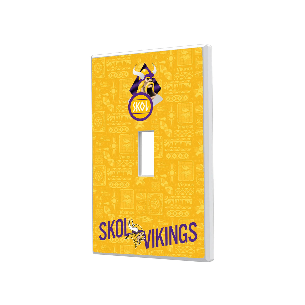 Minnesota Vikings Deco Hidden-Screw Light Switch Plate#Style_Single Toggle