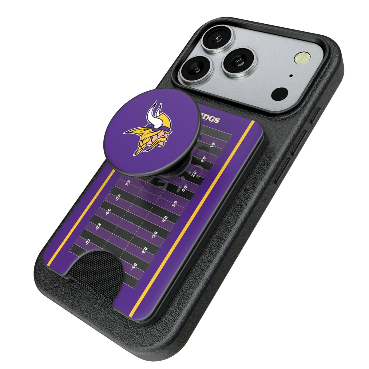Minnesota Vikings Field Popsockets Wallet Magnetic - Isometric View