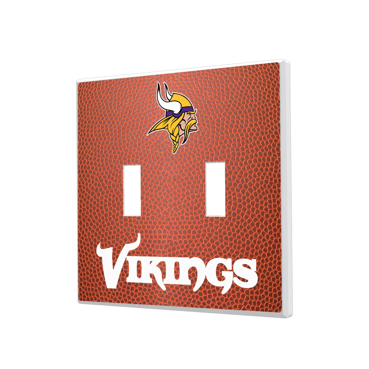 Minnesota Vikings Football Hidden-Screw Light Switch Plate#Style_Double Toggle