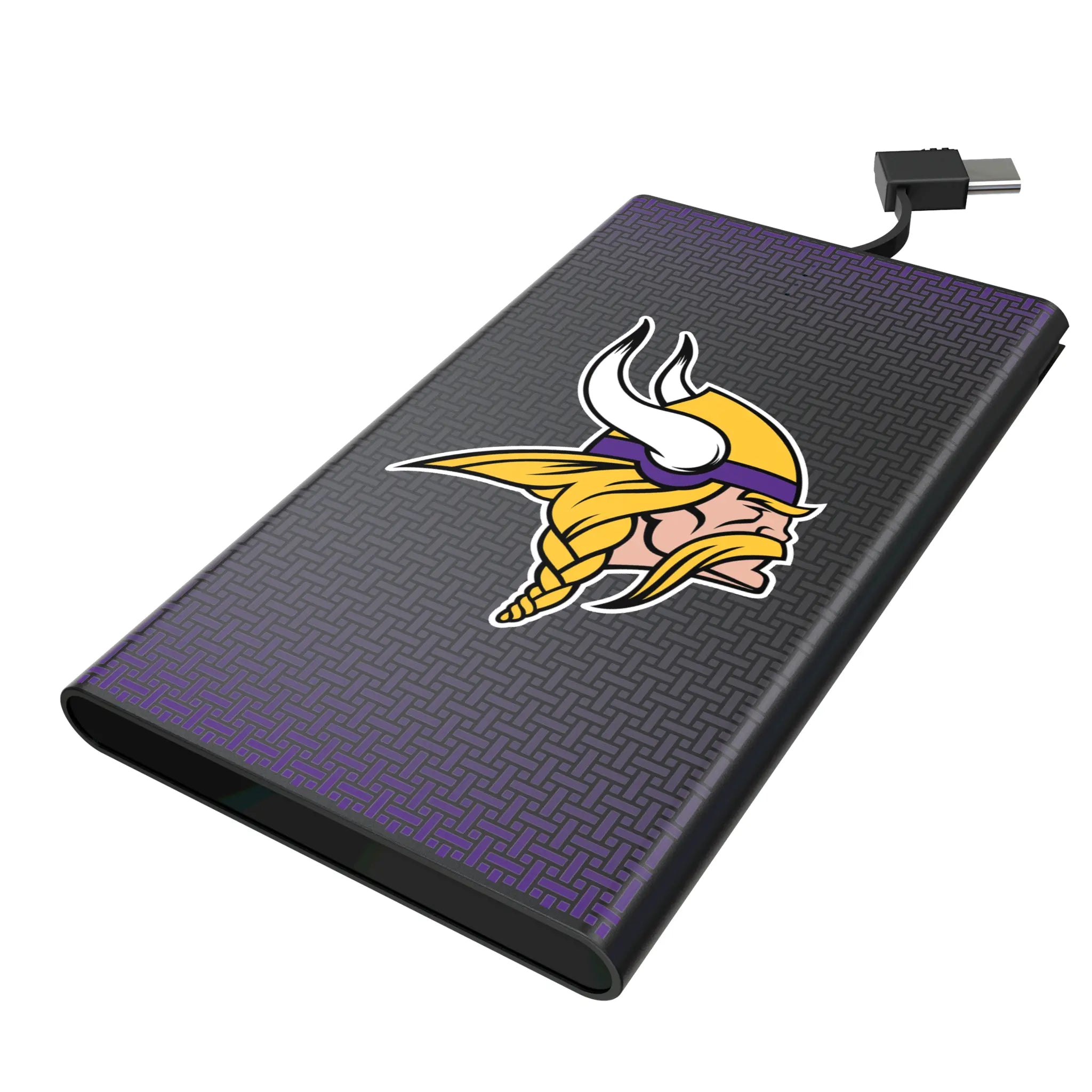 Minnesota Vikings Linen 5000mAh Flat Power Bank