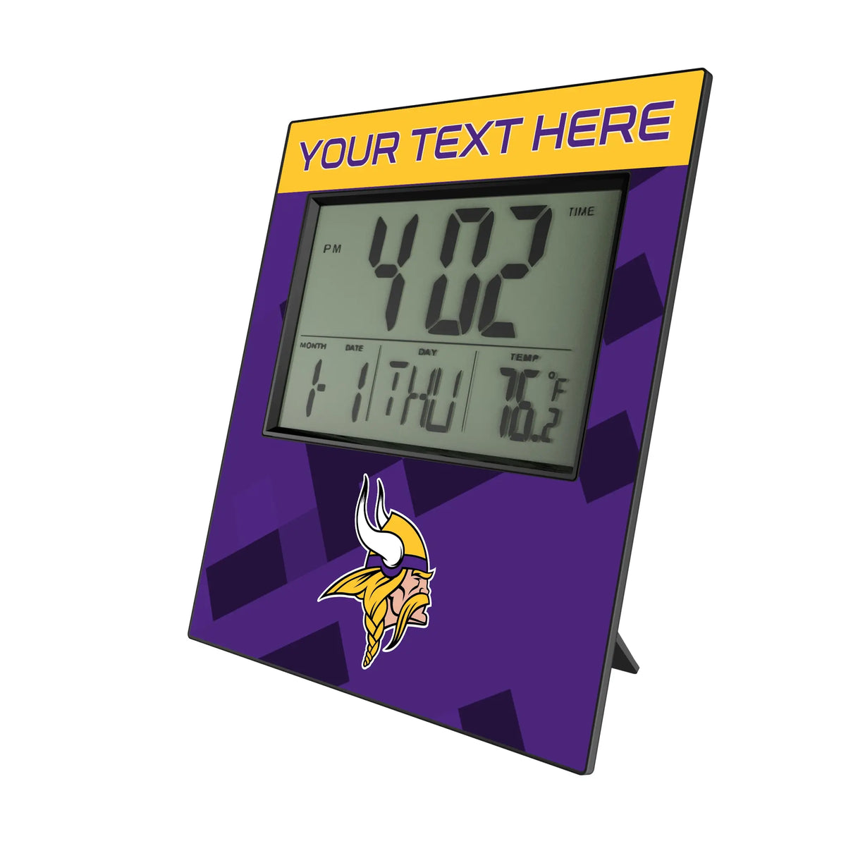 Minnesota Vikings Personalized Color Block Wall Clock