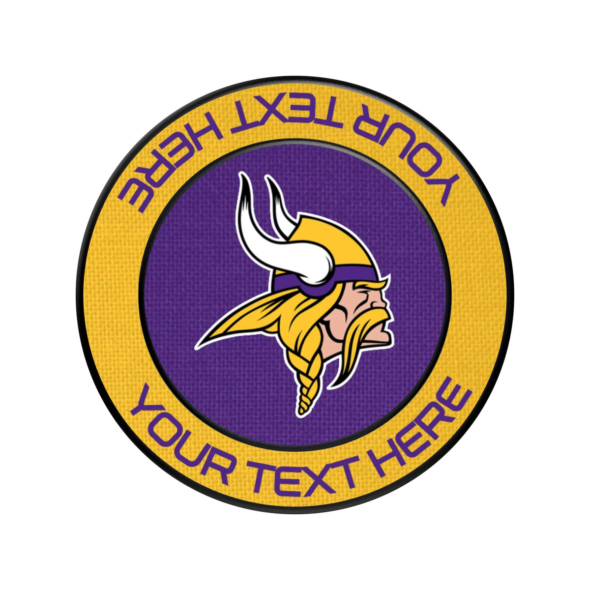 Minnesota Vikings Personalized Endzone Solid Popsockets Round Magnetic