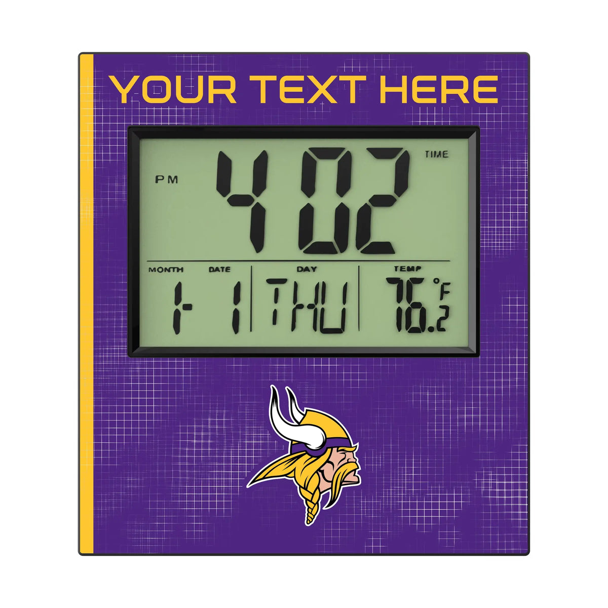 Minnesota Vikings Personalized Hatch Wall Clock