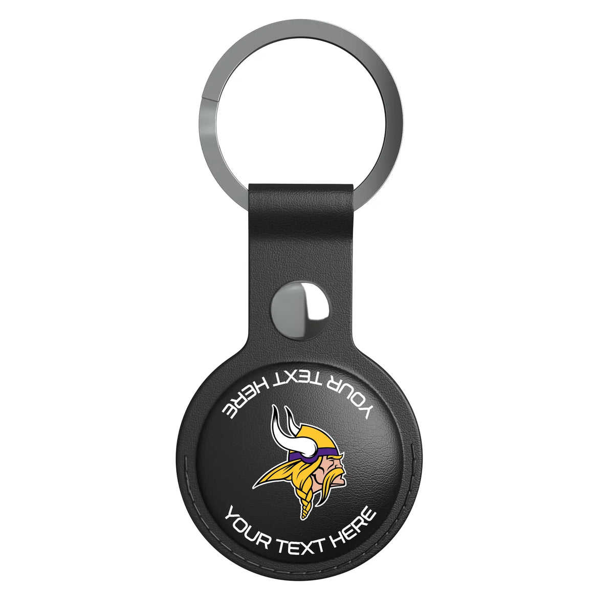 Minnesota Vikings Personalized Insignia AirTag Black Airtag Holder