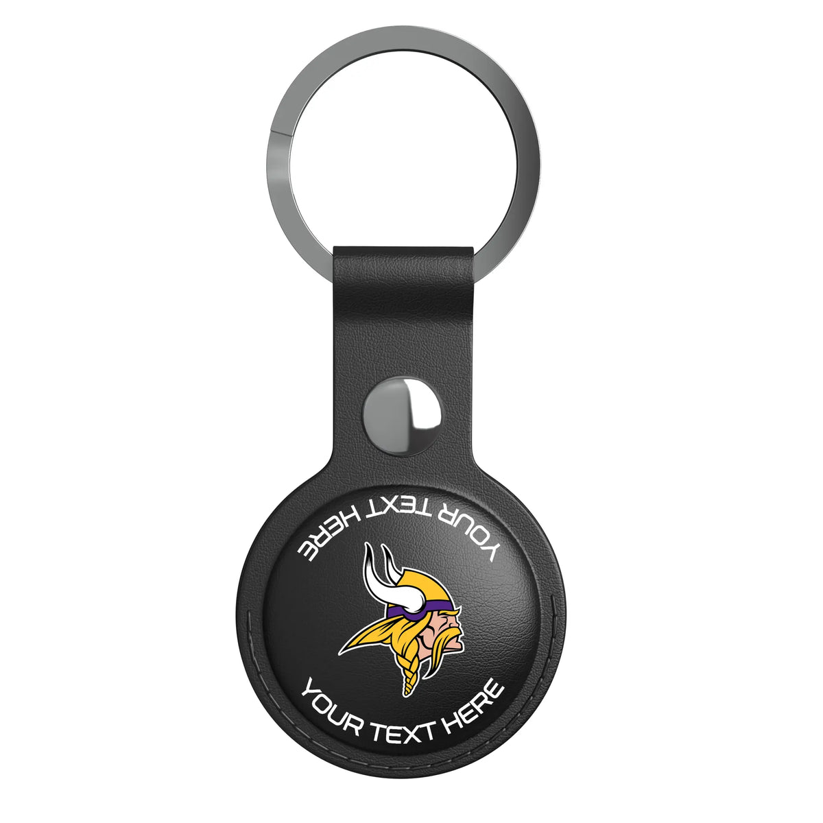 Minnesota Vikings Personalized Insignia AirTag Black Airtag Holder