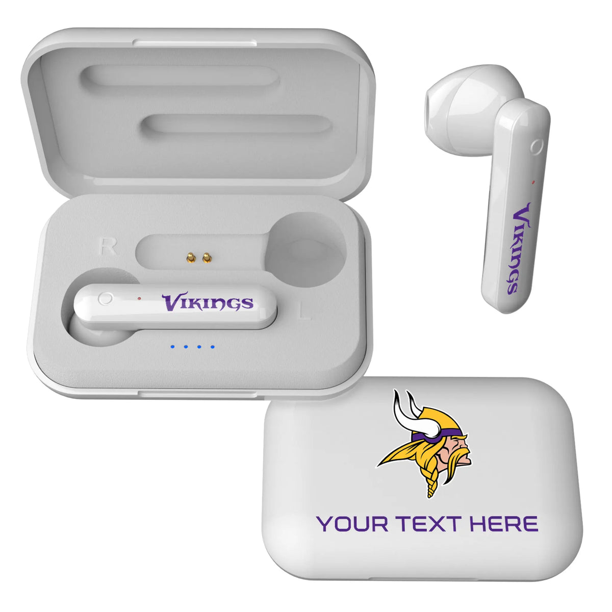Minnesota Vikings Personalized Insignia Wireless TWS Earbuds