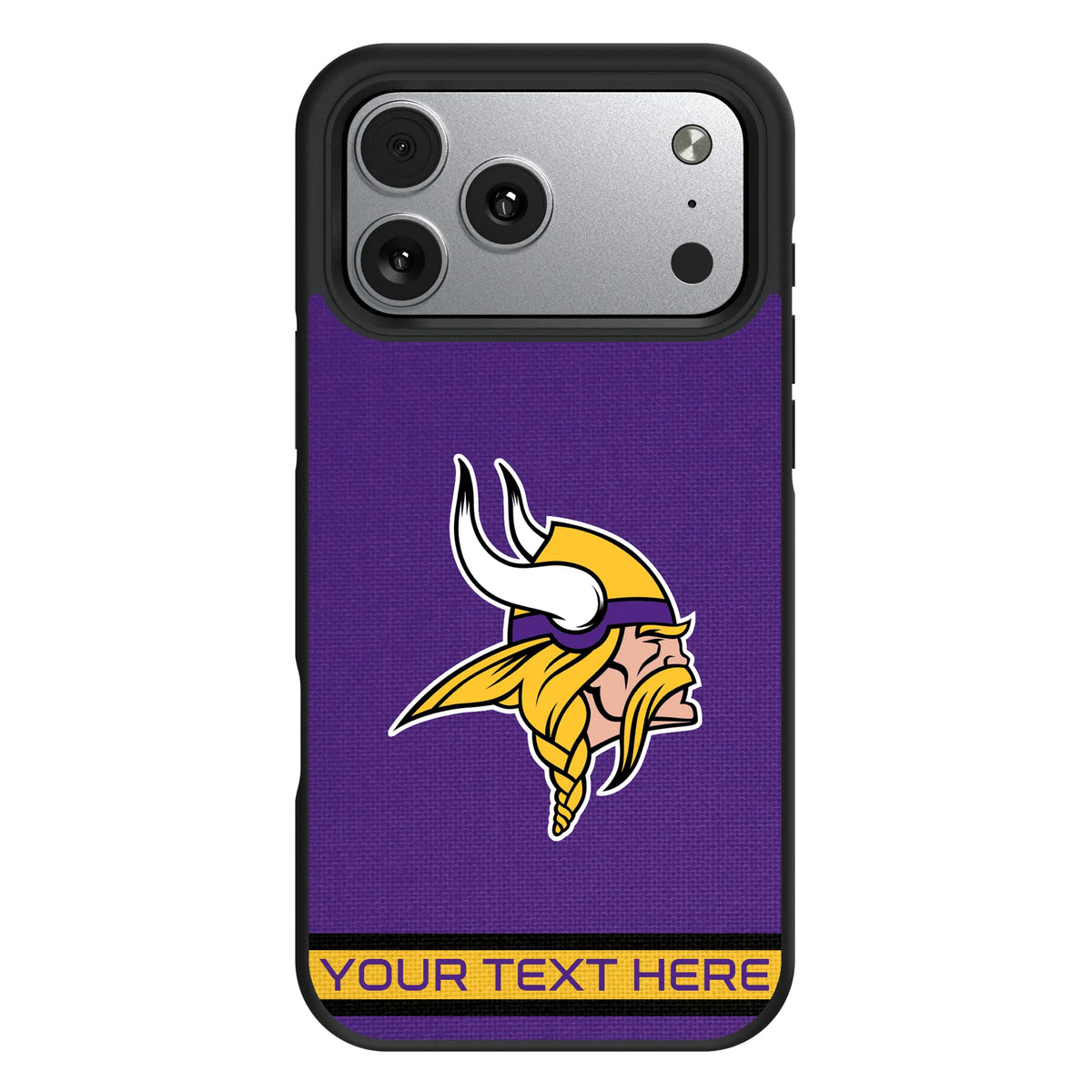 Minnesota Vikings Personalized Stripe iPhone Bump Phone Case for Apple iPhone#Device_iPhone 17 Pro Max