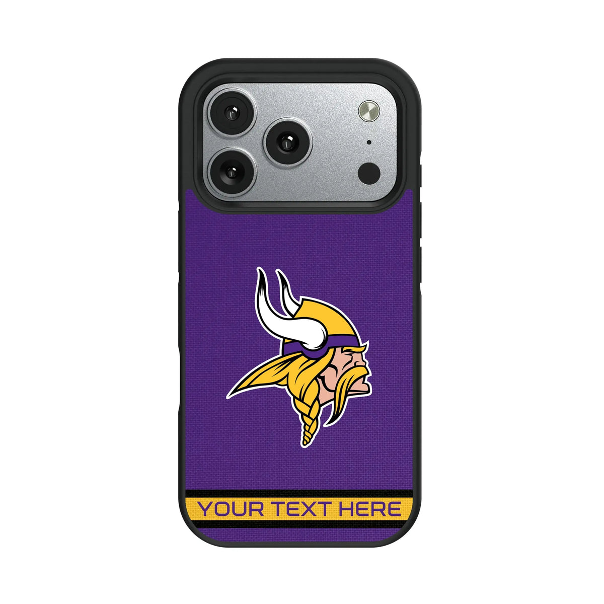 Minnesota Vikings Personalized Stripe iPhone Bump Phone Case for Apple iPhone#Device_iPhone 17 Pro