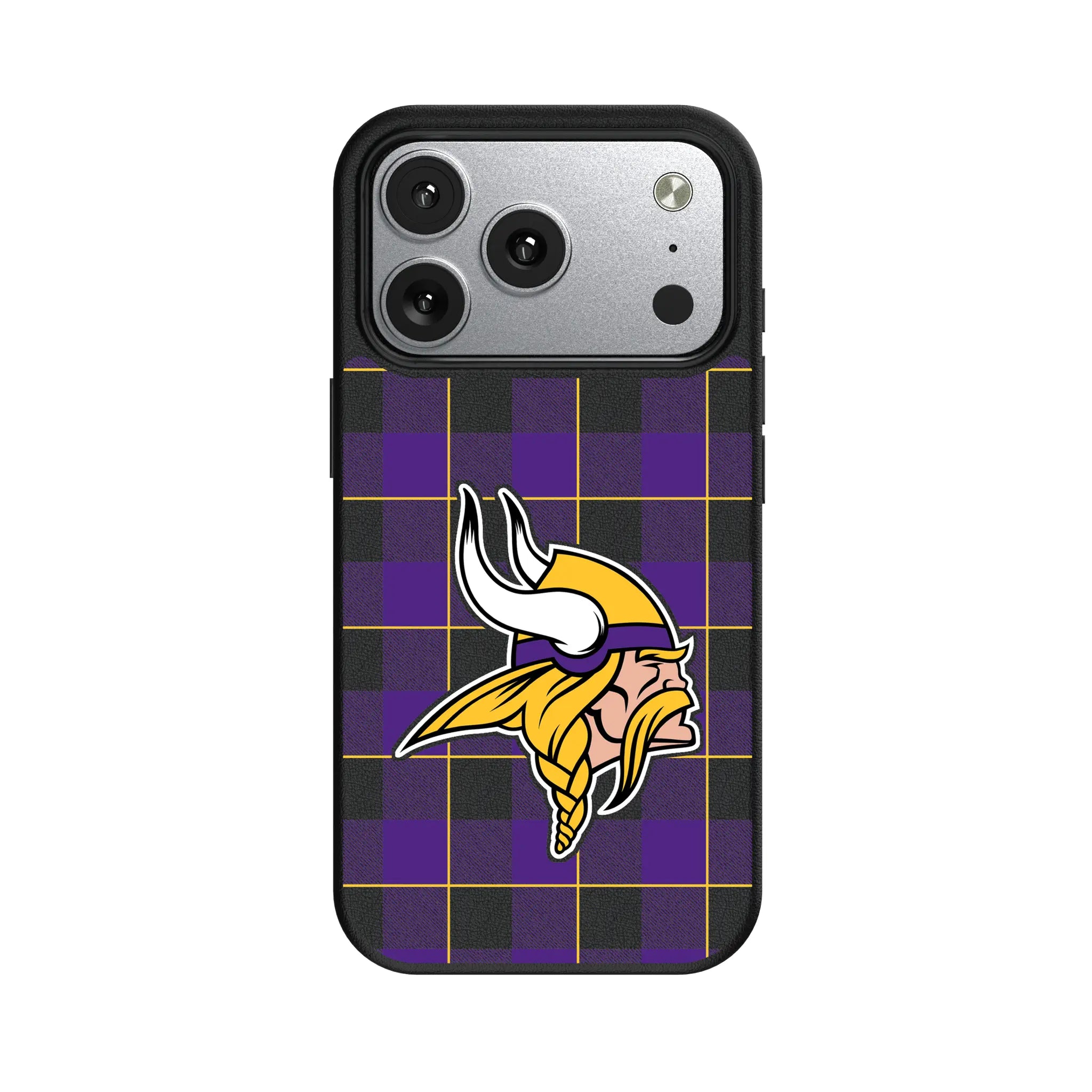 Minnesota Vikings Plaid iPhone MagSafe Compatible Phone Case for Apple iPhone#Device_iPhone 17 Pro