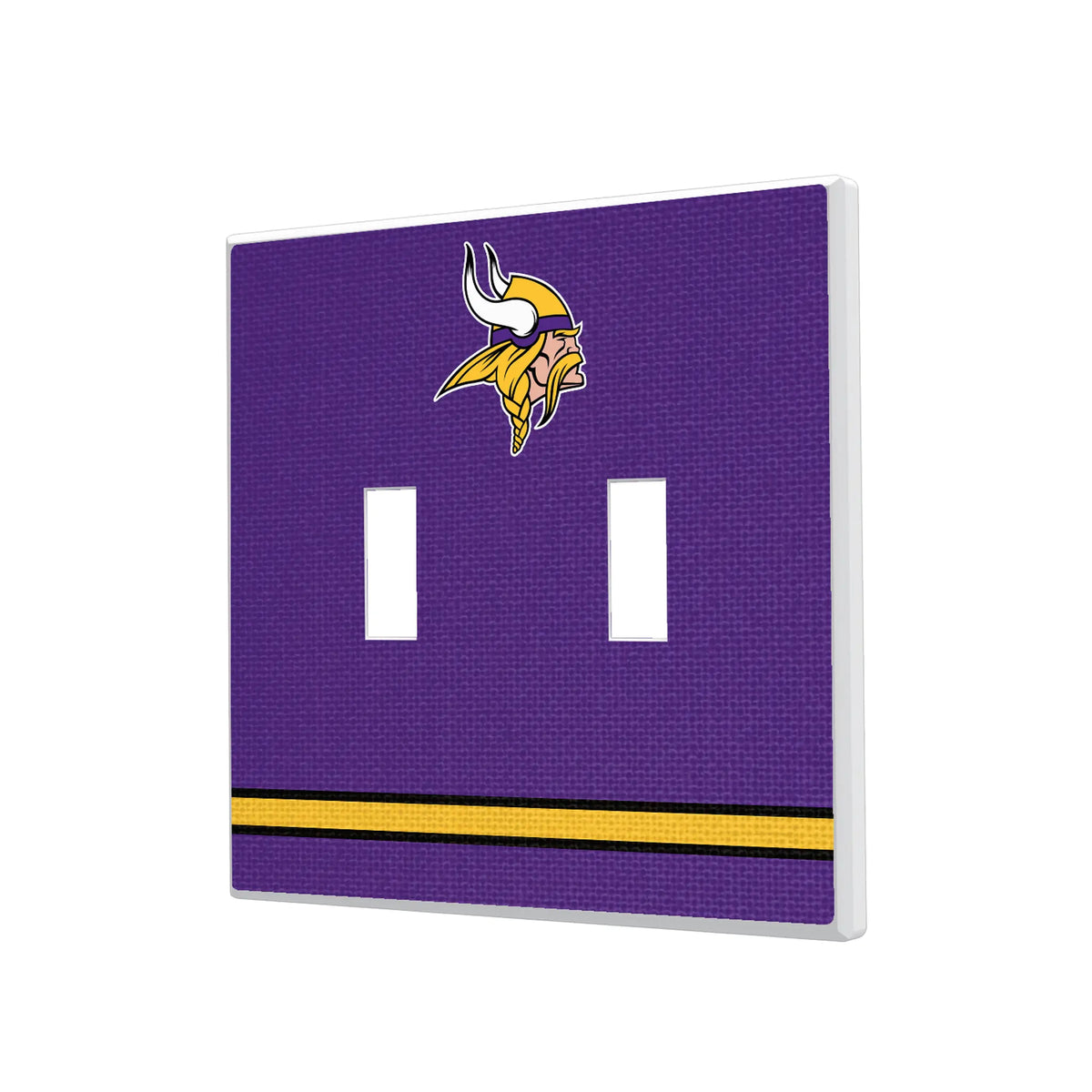 Minnesota Vikings Stripe Hidden-Screw Light Switch Plate#Style_Double Toggle