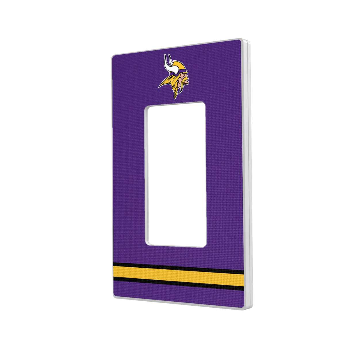 Minnesota Vikings Stripe Hidden-Screw Light Switch Plate#Style_Single Rocker
