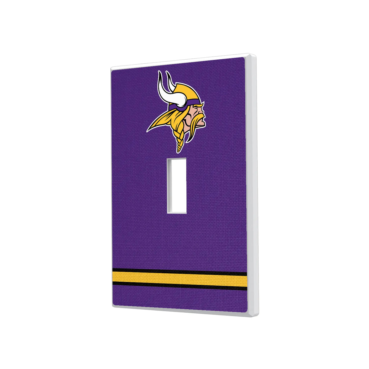 Minnesota Vikings Stripe Hidden-Screw Light Switch Plate#Style_Single Toggle