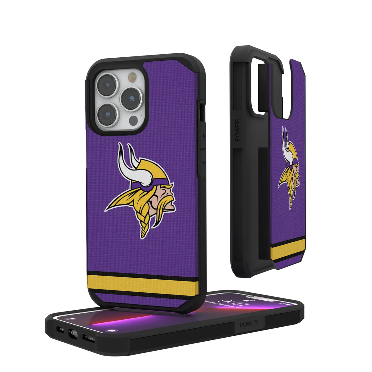 Minnesota Vikings Stripe iPhone Rugged Phone Case for Apple iPhone
