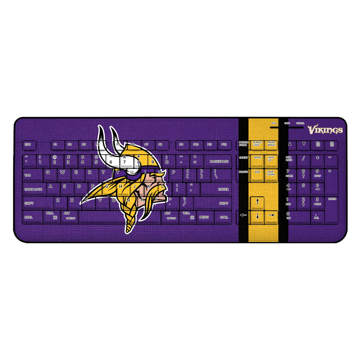 Minnesota Vikings Stripe Wireless USB Keyboard