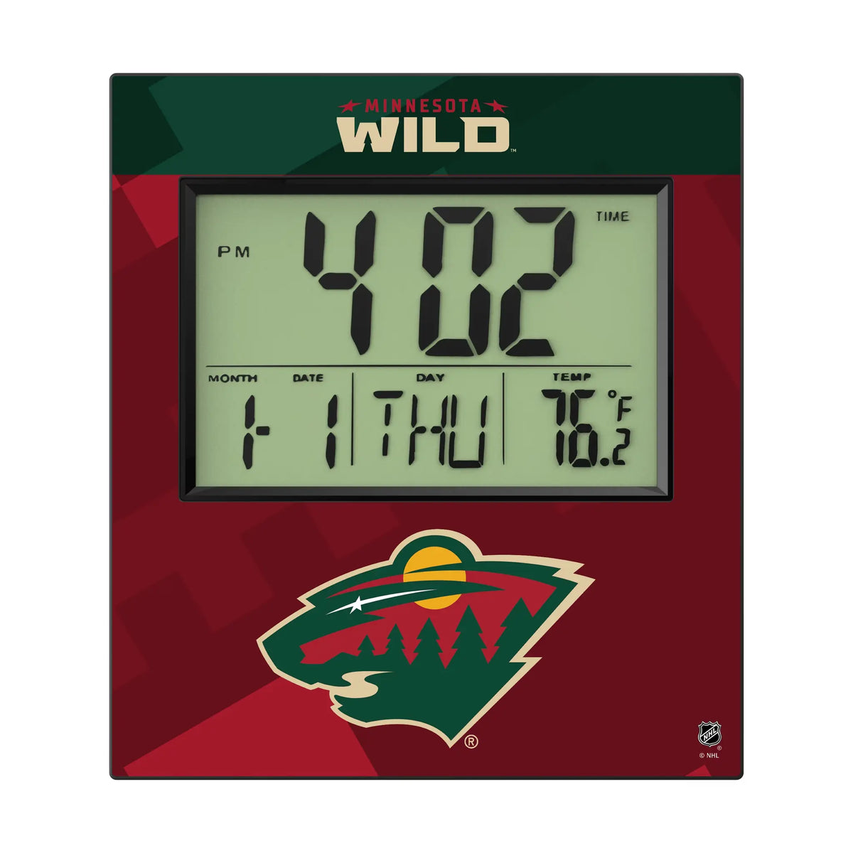 Minnesota Wild Color Block Wall Clock