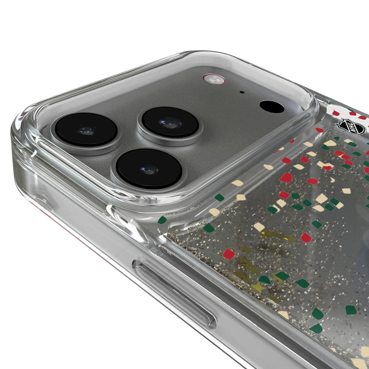 Minnesota Wild Confetti iPhone Glitter Phone Case for Apple iPhone - Detail#Device_iPhone 17 Pro Max