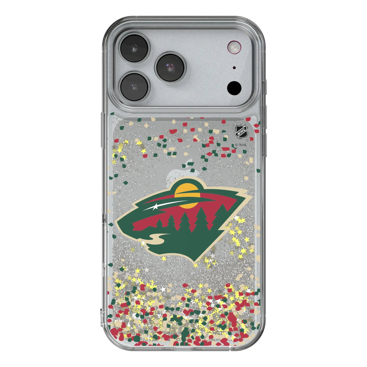 Minnesota Wild Confetti iPhone Glitter Phone Case for Apple iPhone#Device_iPhone 17 Pro Max