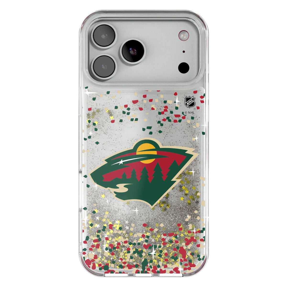 Minnesota Wild Confetti Glitter Phone Case for Apple iPhone