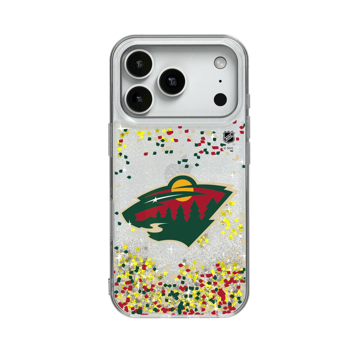 Minnesota Wild Confetti Glitter Phone Case for Apple iPhone