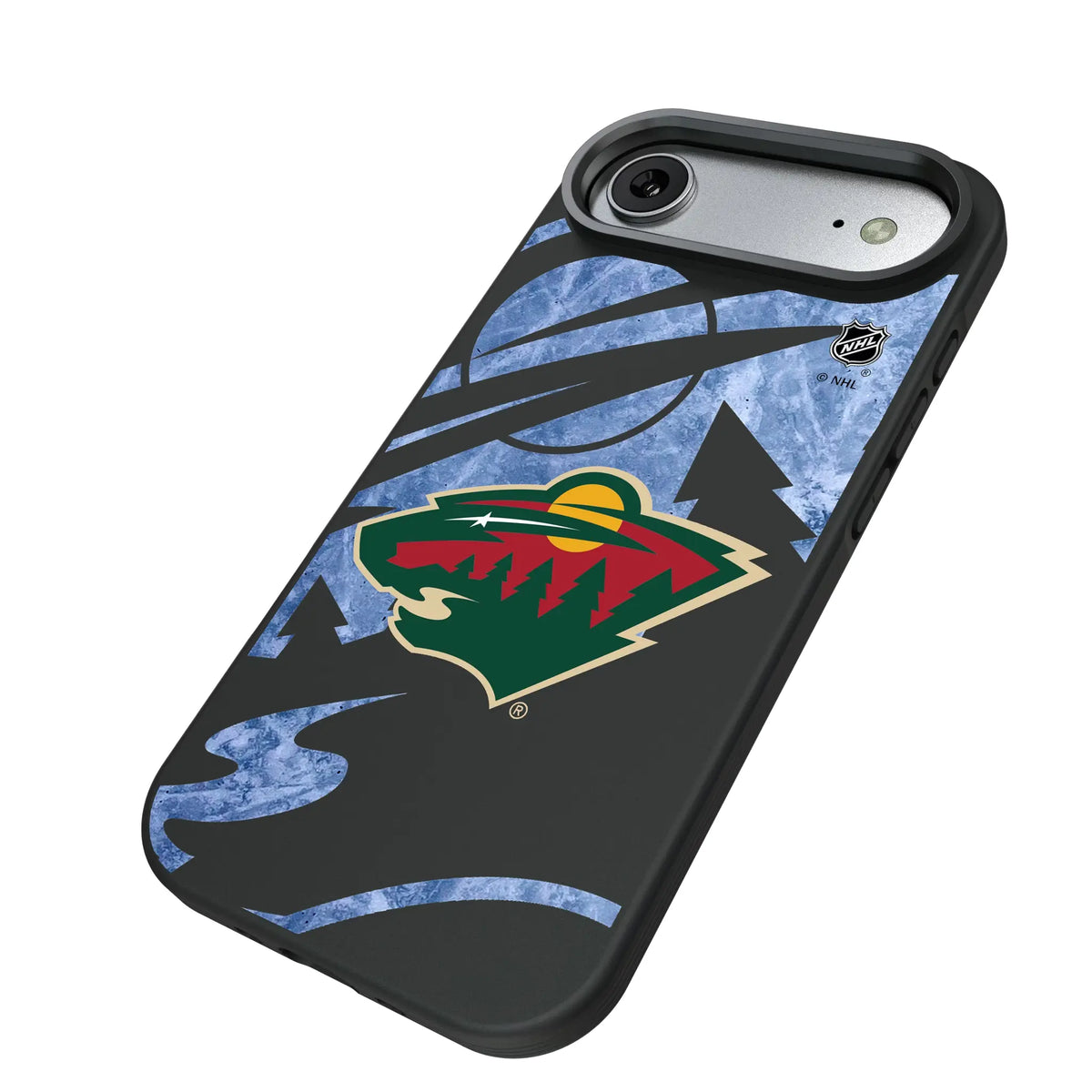 Minnesota Wild Ice Tilt iPhone Bump Phone Case for Apple iPhone - Isometric View#Device_iPhone Air