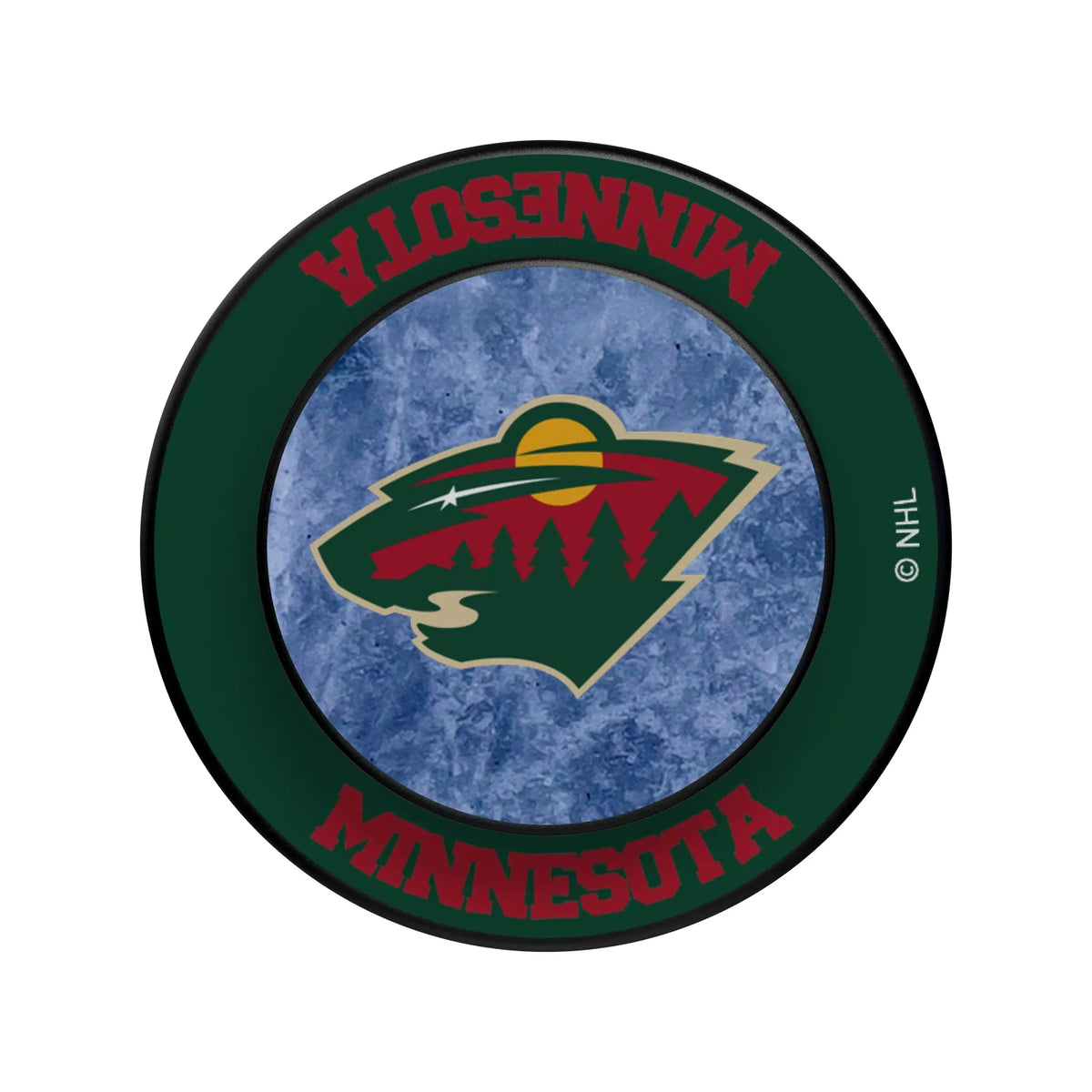 Minnesota Wild Ice Wordmark Popsockets Round Magnetic