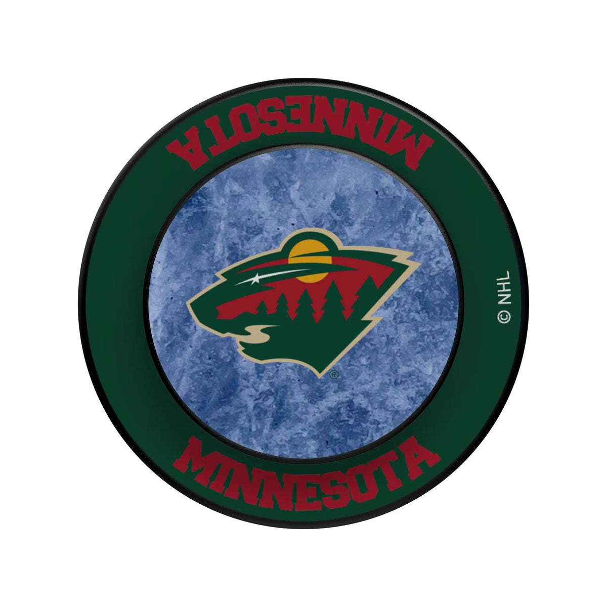 Minnesota Wild Ice Wordmark Popsockets Round Magnetic