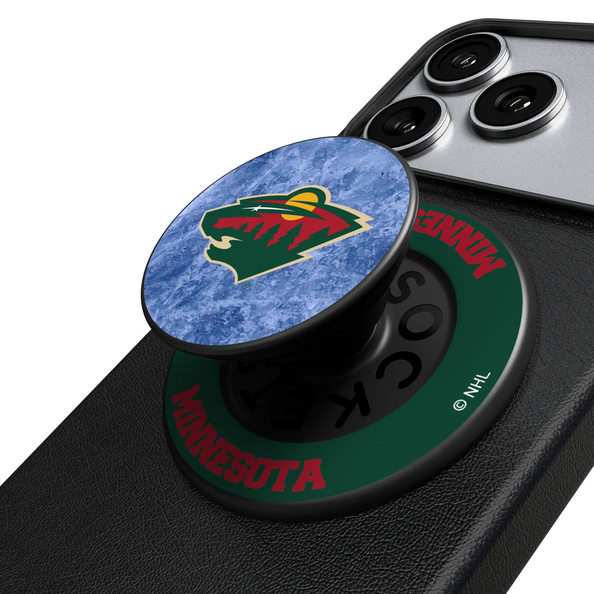 Minnesota Wild Ice Wordmark Popsockets Round Magnetic