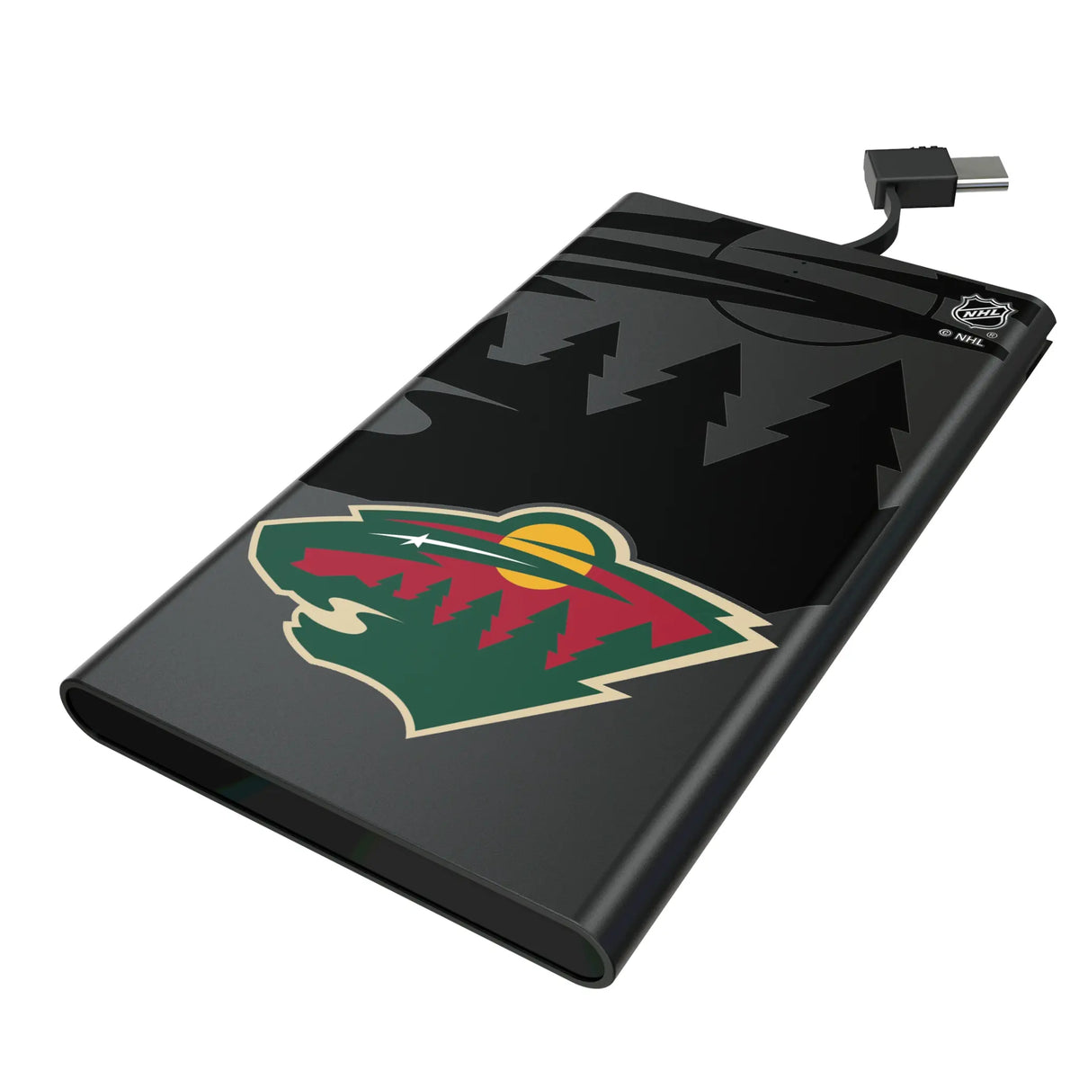 Minnesota Wild Monocolor Tilt 5000mAh Flat Power Bank