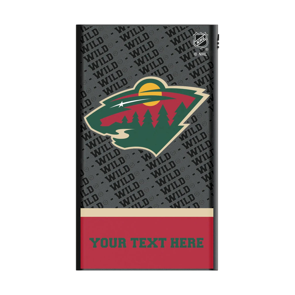 Minnesota Wild Personalized EndZone Plus 5000mAh Flat Power Bank