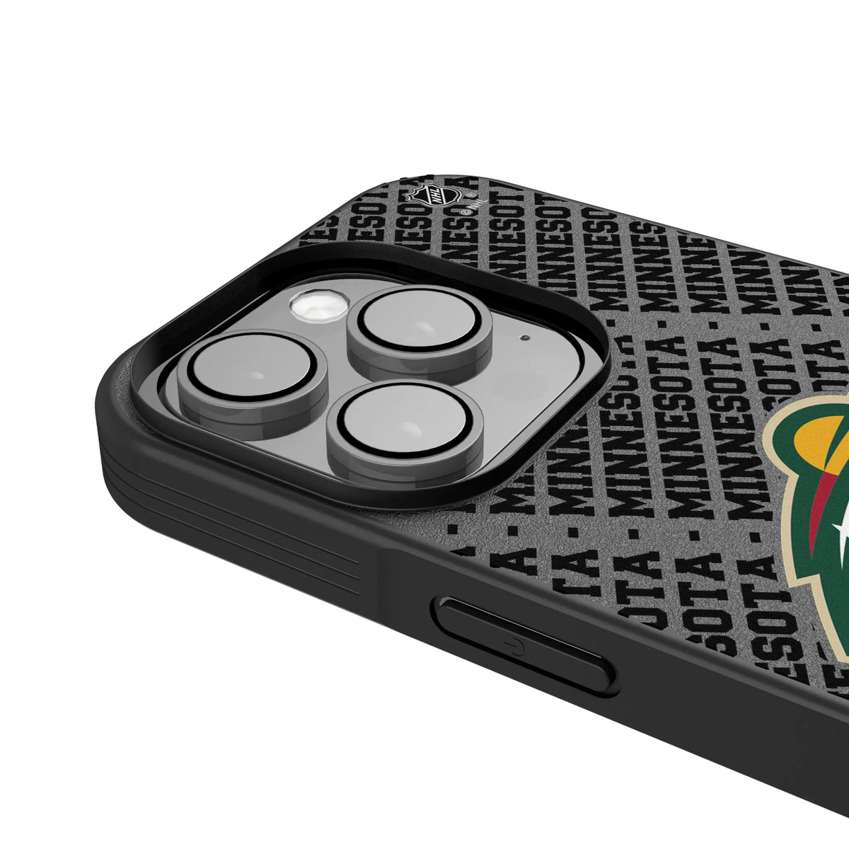 Minnesota Wild Personalized EndZone Plus iPhone Bump Phone Case for Apple iPhone - Detail#Device_iPhone 15 Pro