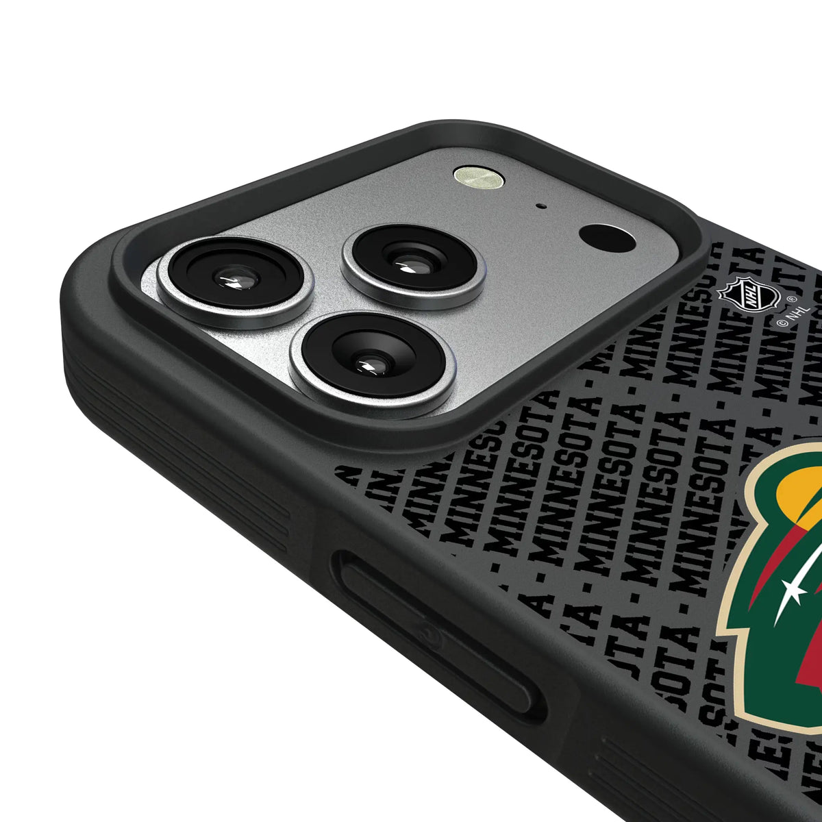 Minnesota Wild Personalized EndZone Plus iPhone Bump Phone Case for Apple iPhone - Detail#Device_iPhone 17 Pro