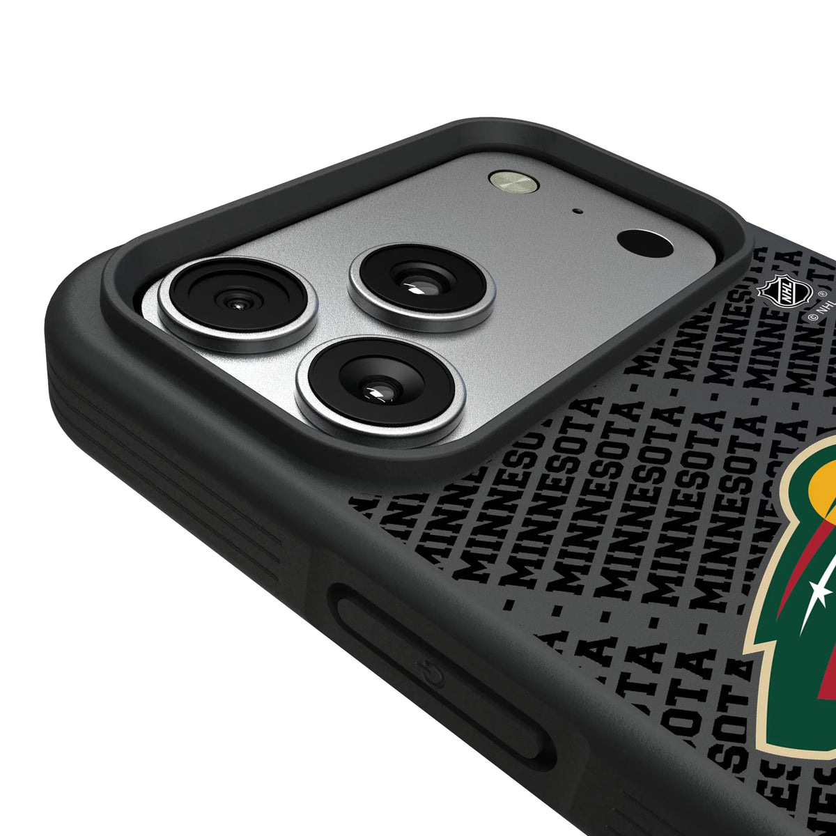 Minnesota Wild Personalized EndZone Plus iPhone Bump Phone Case for Apple iPhone - Detail#Device_iPhone 17 Pro Max