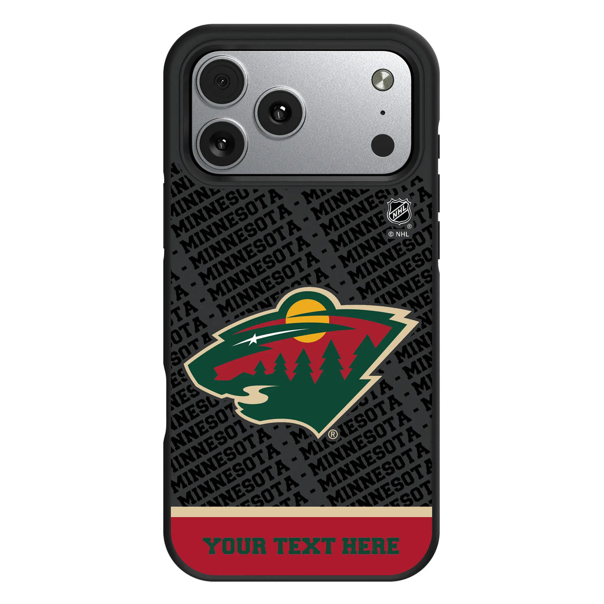 Minnesota Wild Personalized EndZone Plus iPhone Bump Phone Case for Apple iPhone#Device_iPhone 17 Pro Max